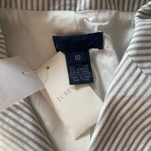Unused brand new J Crew seersucker Lexington Jacket size 10